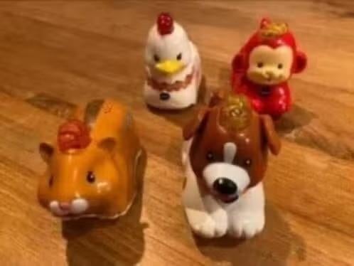 4 vtech dieren : hamster, kip, hond en aap, Kinderen en Baby's, Speelgoed | Vtech, Ophalen of Verzenden, 6 maanden tot 2 jaar