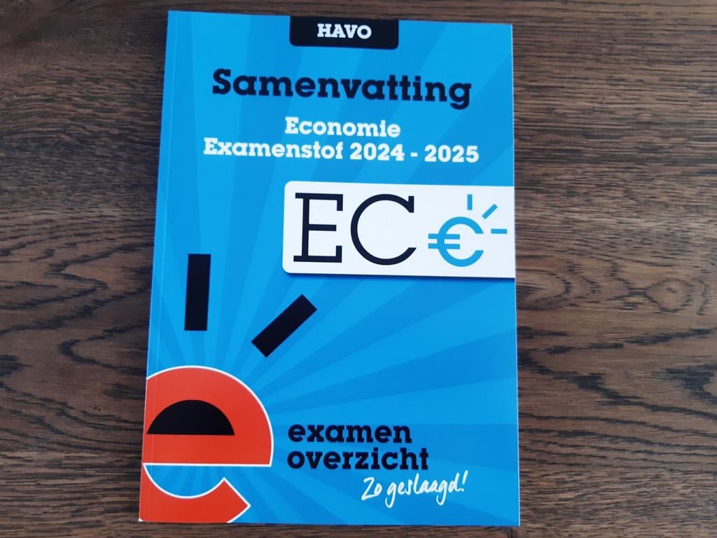 Examenoverzicht Havo 2024-2025 Samenvatting Economie Nieuw!, Boeken, Ophalen of Verzenden, Nieuw, HAVO, Economie