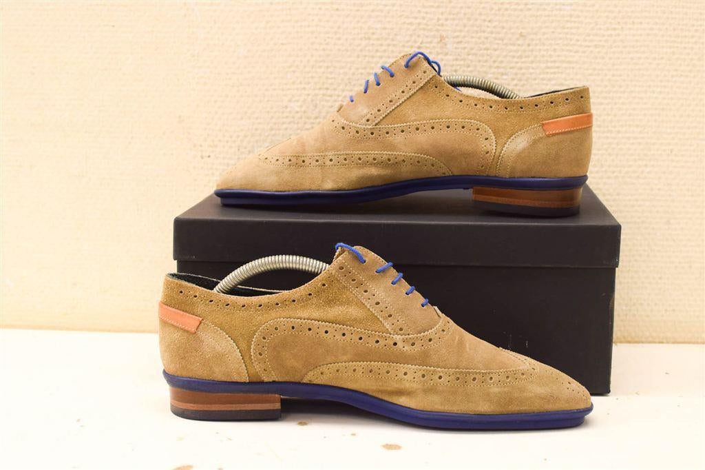 Floris van Bommel Suede Herenschoenen 50272, Kleding | Heren, Schoenen, Ophalen of Verzenden, Gedragen, Bruin