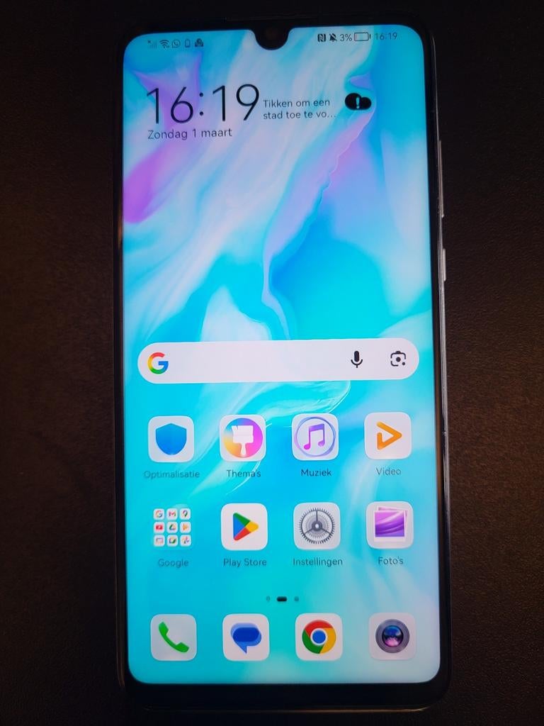 Huawei P30 Lite - Gebruikt, geen camerabescherming, Telecommunicatie, Mobiele telefoons | Huawei, Gebruikt, Wit, Touchscreen, Ophalen of Verzenden