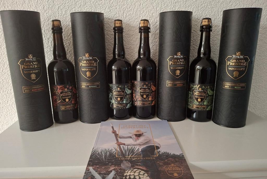 Hertog Jan Grand Prestige Vatgerijpt 2023 Latijns-Amerika, Verzamelen, Biermerken, Ophalen of Verzenden, Nieuw, Flesje(s), Hertog Jan