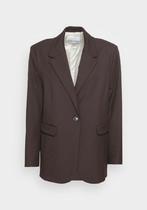 Samsøe Samsøe HAVEN halflange jas, blazer - brown, Maat 38/40 (M), Bruin, Ophalen of Verzenden, Zo goed als nieuw