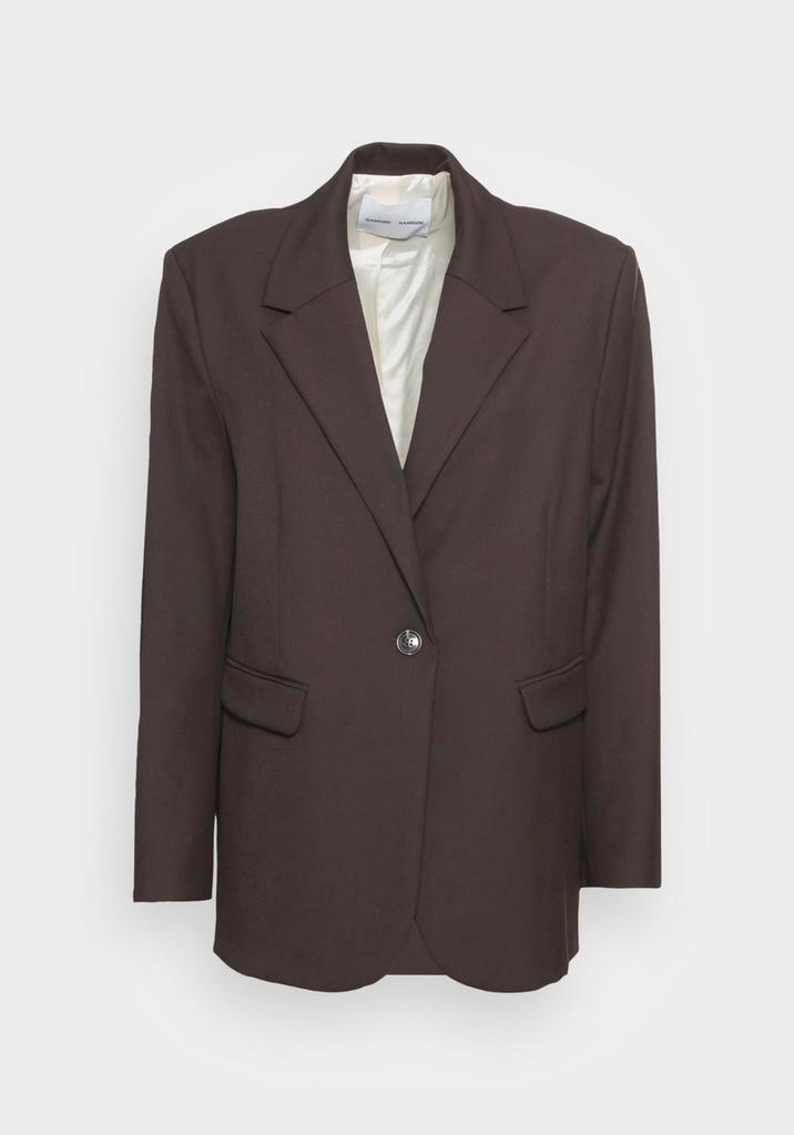 Samsøe Samsøe HAVEN halflange jas, blazer - brown, Kleding | Dames, Jasjes, Kostuums en Pakken, Zo goed als nieuw, Jasje, Maat 38/40 (M)