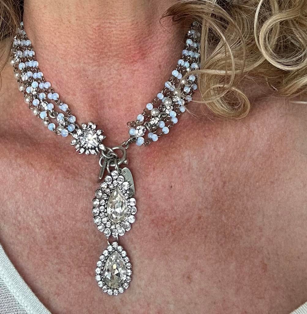 Otazu , prachtige ketting met swarovski, Sieraden, Tassen en Uiterlijk, Kettinghangers, Overige materialen, Overige voorstellingen