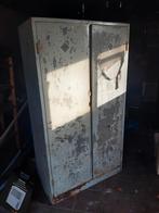 Industriële roestige metalen kast - Vintage locker, Ophalen, Gebruikt, Industrieel, Vintage