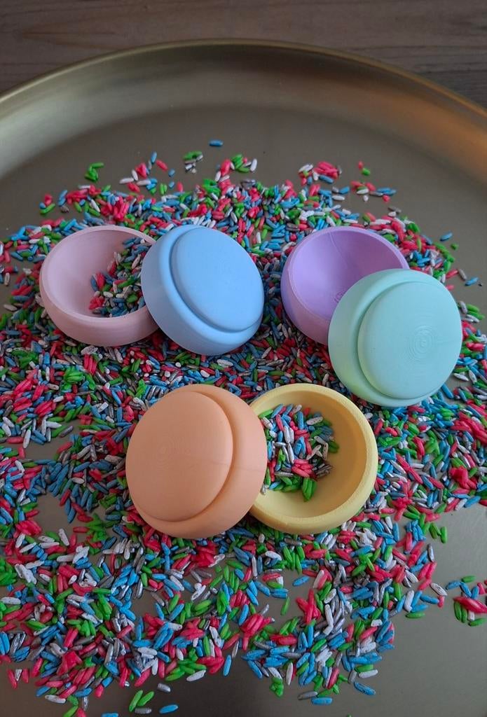 6 Leuke mini stap/stapel stenen sorteerbakjes sensory play, Ophalen of Verzenden, Nieuw, Ontdekken