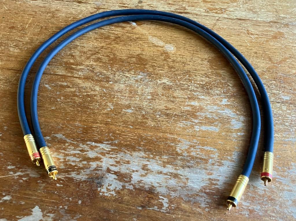 Audioquest Quartz Hyperlitz High-End interlinks RCA 75cm, Ophalen of Verzenden, Gebruikt, Minder dan 2 meter, Interlink-kabel