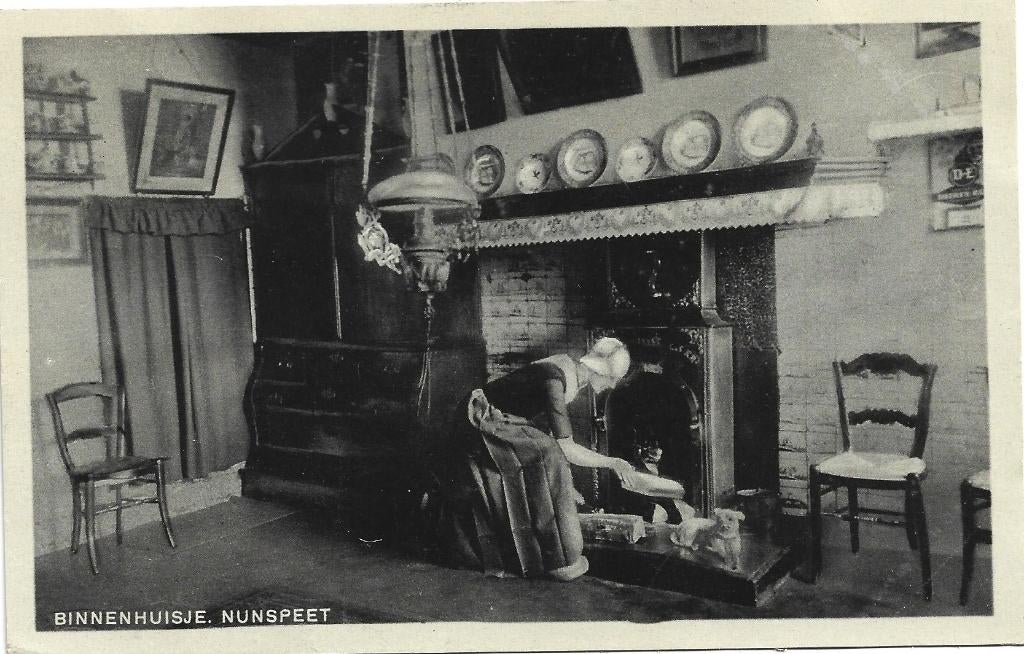 Nunspeet;  Binnenhuisje, Verzenden, 1940 tot 1960, Gelopen, Gelderland