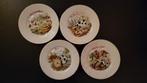 Kaasbordjes Limoges porselein France 4 stuks, Ophalen of Verzenden