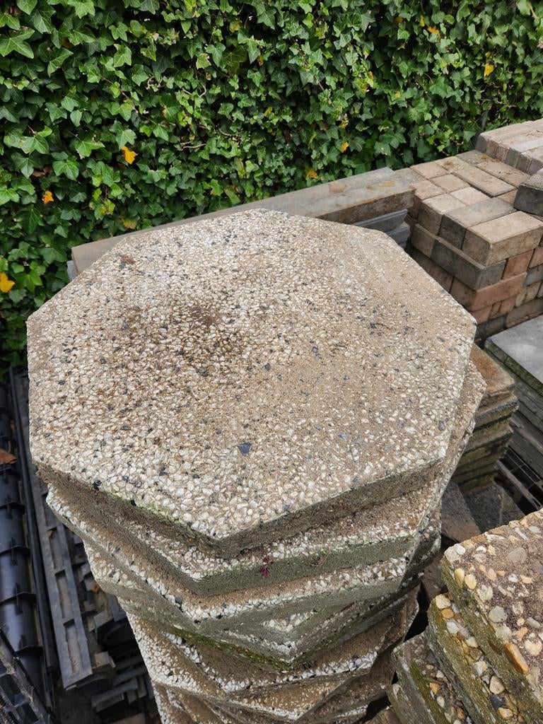 6 m2 Grindtegels en zwarte tegels, Tuin en Terras, Ophalen, Gebruikt, Beton, Terrastegels