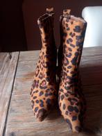 Leuke enkellaarzen met tijgerprint, maat 39., Ophalen of Verzenden, Zo goed als nieuw, Bruin