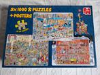 Puzzel Jan van Haasteren 3 x 1000 st., Ophalen of Verzenden, 500 t/m 1500 stukjes, Zo goed als nieuw