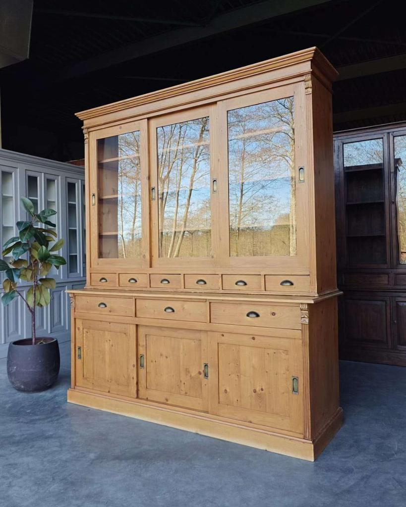 Grenen Buffetkast | Winkelkast | Servieskast #8557, Niet ingevuld, Met deur(en), 200 cm of meer, 150 tot 200 cm