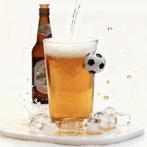 Glas met ingeslepen voetbal, Glas of Glazen, Nieuw, Ophalen of Verzenden, Glas