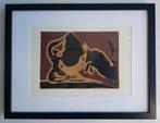 Picasso Bull Charging a Capa Linocut Genummerd, Ophalen of Verzenden