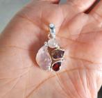 925zilveren hanger met Rozenkwarts ,Granaat, Amethist stenen, O.T., Nieuw, Ophalen of Verzenden, Orientaltemptation@hotmail.com