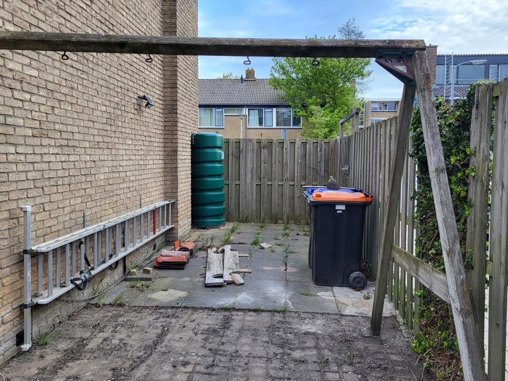 Houten schommelrek voor 2 schommels, Ophalen