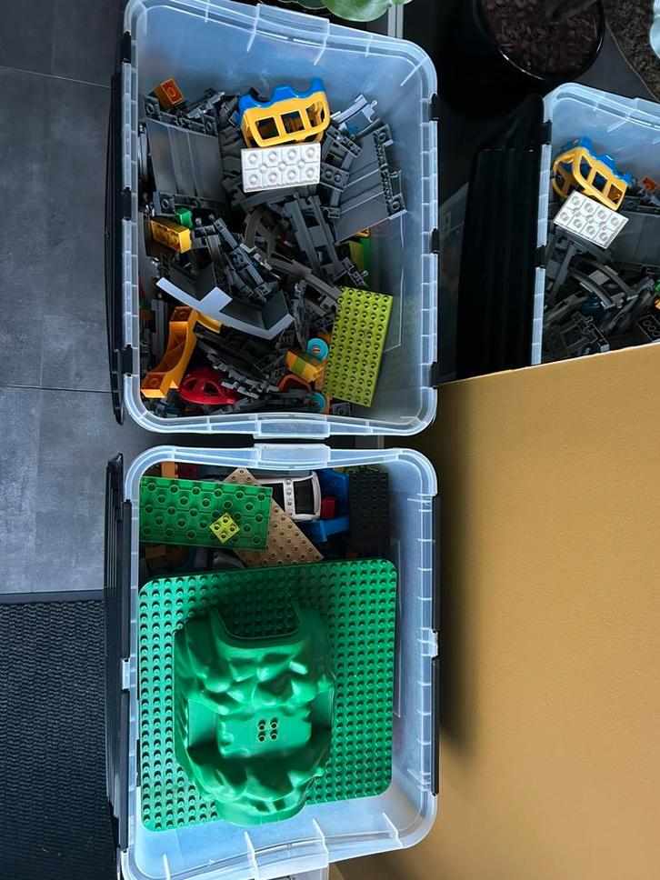 Mega veel duplo bouwstenen trein, brandweer, dierentuin, enz, Kinderen en Baby's, Speelgoed | Bouwstenen, Gebruikt, Overige merken