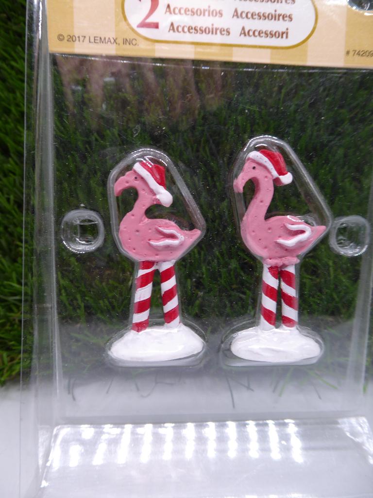 Lemax item  - Pink flamingo,s -  Ik ruim op, Diversen, Kerst, Ophalen of Verzenden, Nieuw