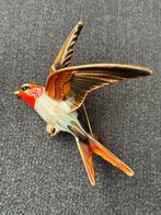 Vintage Zwaluw Broche - Kleurrijk Emaille Vogel Speld, Overige materialen, 4 tot 7 cm, Gebruikt, Overige kleuren