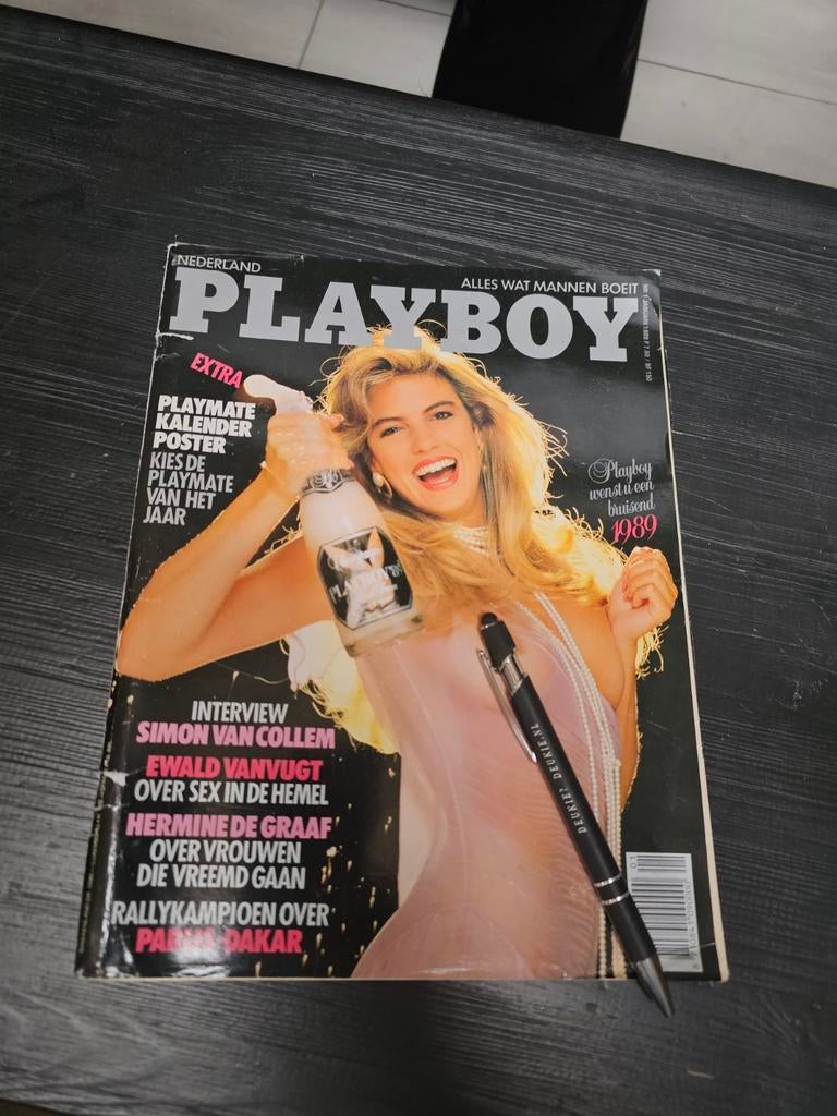 Playboy Januari 1989 - Met Playmate Kalender Poster, Ophalen of Verzenden