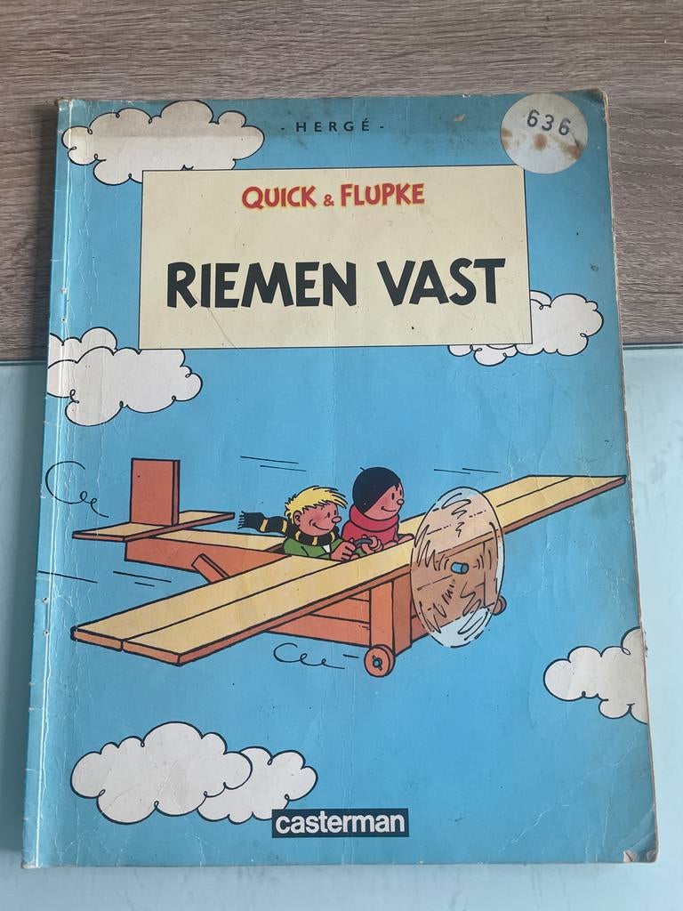 Quick & Flupke - Riemen Vast (Hergé), Eén stripboek, Ophalen, Gelezen