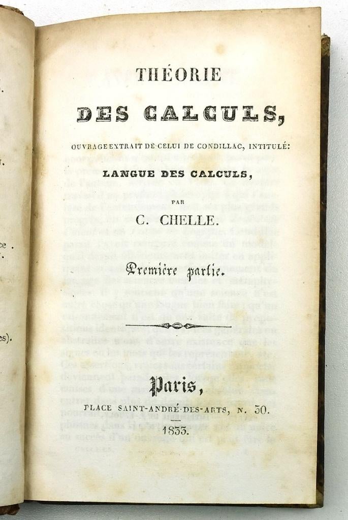 [Wiskunde] Théorie des Calculs 1833 Chelle 3 delen in 1 band, Ophalen of Verzenden