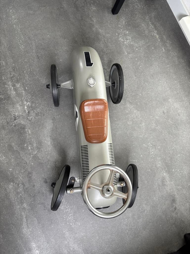 Kinder loopauto raceauto zilver, Ophalen, Gebruikt, Loopvoertuig