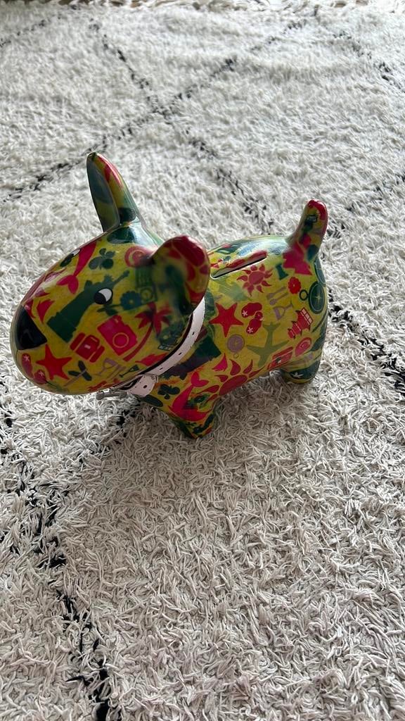 Pomme pidou spaarpot hond, Verzamelen, Ophalen, Zo goed als nieuw, Steen, Aardewerk of Keramiek, Dier