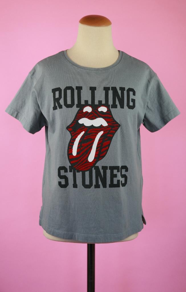 ZARA t-shirt Rolling Stones grijs maat 134, Kinderen en Baby's, Gebruikt, Meisje, Ophalen of Verzenden, Zara