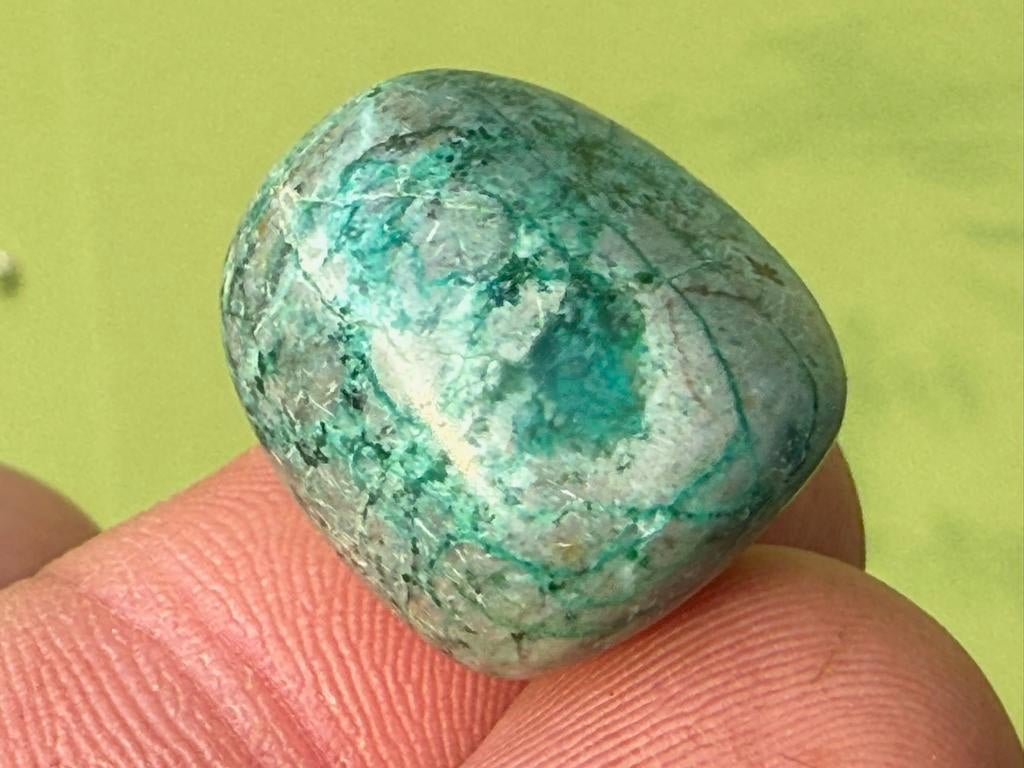 Chrysocolla broekzaksteen trommelsteen mineralen, Ophalen of Verzenden, Mineraal