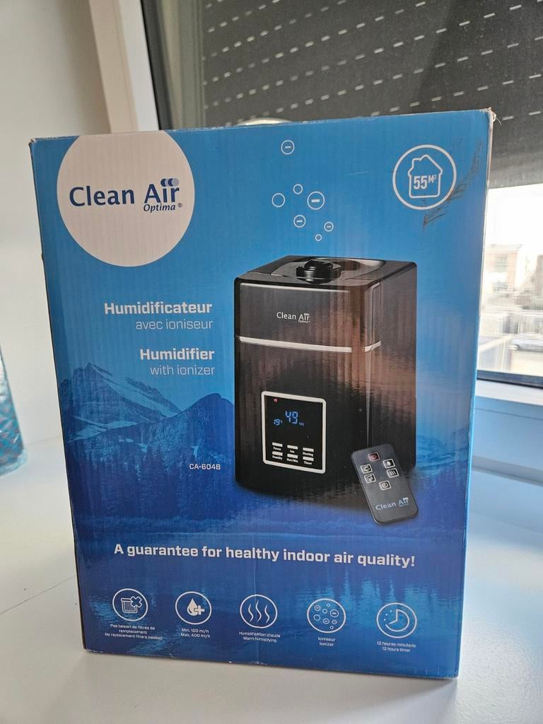 Clean Air Optima - Luchtbevochtiger met ionisator (55m2), Ophalen of Verzenden, Gebruikt, Luchtbevochtiger