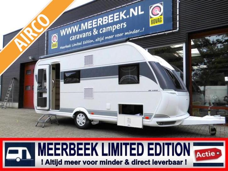 Hobby De Luxe 490 KMF 4569,=KORTING THULE&MOVER, Caravans en Kamperen, Caravans, tot en met 6, 1000 - 1250 kg, Treinzit, Hobby