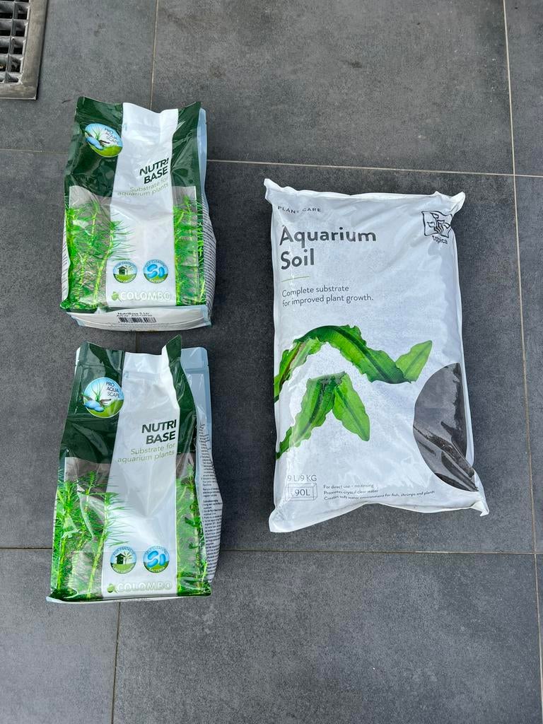 Aquarium bodemset (Nutri Base + Aquasoil), Dieren en Toebehoren, Vissen | Aquaria en Toebehoren, Ophalen, Nieuw