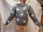 Grijze trui hartjes, Ophalen of Verzenden, Zo goed als nieuw, Maat 34 (XS) of kleiner, Grijs