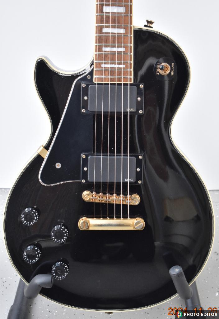 Linkshandige Epiphone Les Paul custom EMG, Muziek en Instrumenten, Snaarinstrumenten | Gitaren | Elektrisch, Gebruikt, Solid body