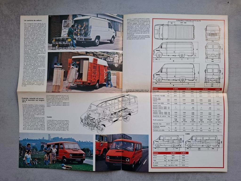 Alfa Romeo A.R. 8 veicoli industriali leggeri folder, Ophalen of Verzenden, Zo goed als nieuw, Alfa Romeo