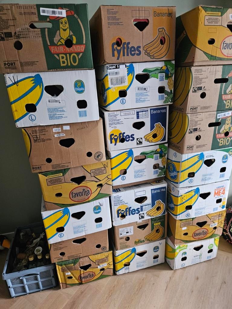 Gratis bananendozen/ verhuisdozen, Doe-het-zelf en Verbouw, Kratten en Dozen, Ophalen, Doos, 40 tot 60 cm, 50 tot 75 cm