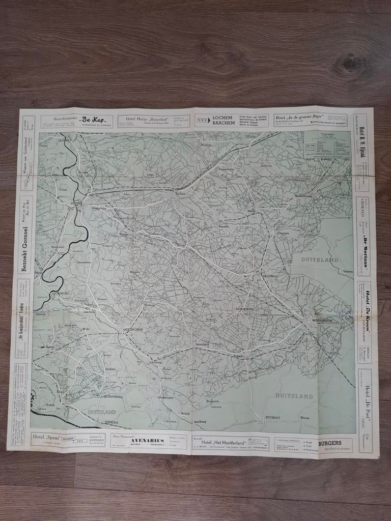 Gelderland Achterhoek, Boeken, Atlassen en Landkaarten, Gelezen, Ophalen of Verzenden, Landkaart, 1800 tot 2000
