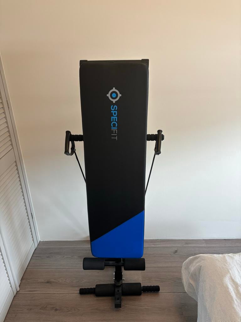 Specifit Trainingsbank X-2 met fitness elastieken, Ophalen, Zo goed als nieuw, Buik, Fitnessbank