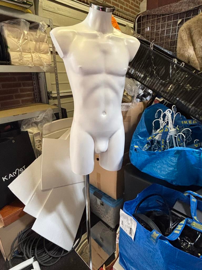 Mannelijke torso paspop met standaard, Huis en Inrichting, Kasten | Overige, Ophalen
