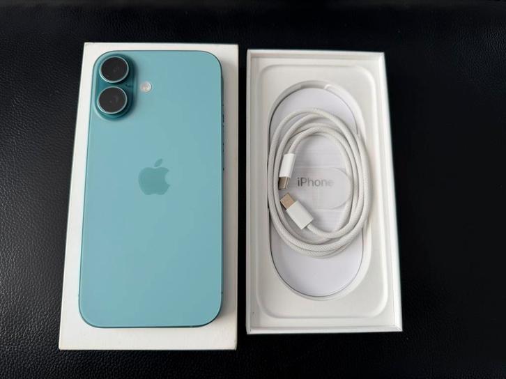 iPhone 16 256gb Teal Compleet + Garantie, Telecommunicatie, Mobiele telefoons | Apple iPhone, 256 GB, Zonder abonnement, Zonder simlock