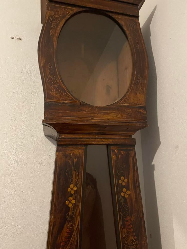 Antieke kast voor Franse comtoise klok - Prachtig houtsnijwe, Ophalen of Verzenden