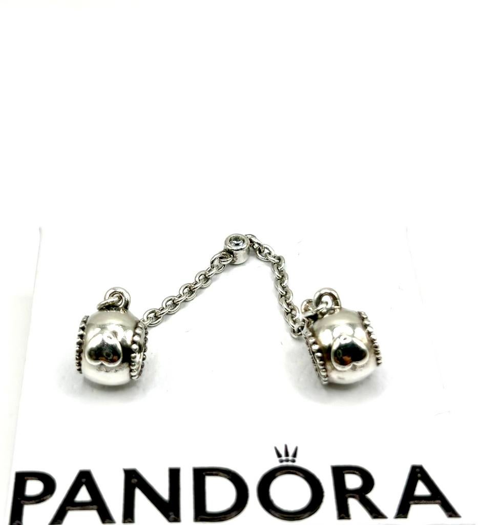 Pandora veiligheidsketting origineel, Sieraden, Tassen en Uiterlijk, Bedels, Verzenden, Zo goed als nieuw, Zilver, Pandora