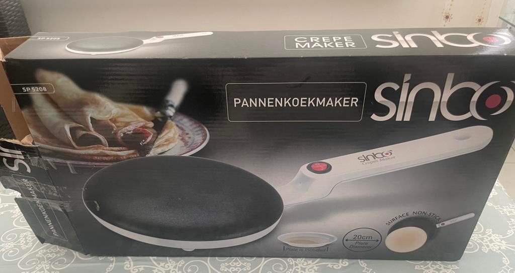 Te koop een mooie pannenkoekmaker sinbo elektrische, Huis en Inrichting, Keuken | Potten en Pannen, Ophalen, Gebruikt, Overige materialen