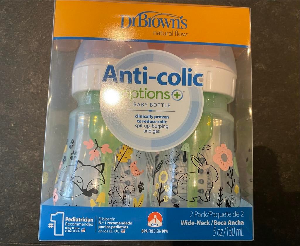 Dr Brown's brede halsfles 150ml bos thema Nieuw!, Ophalen of Verzenden, Nieuw, Overige typen