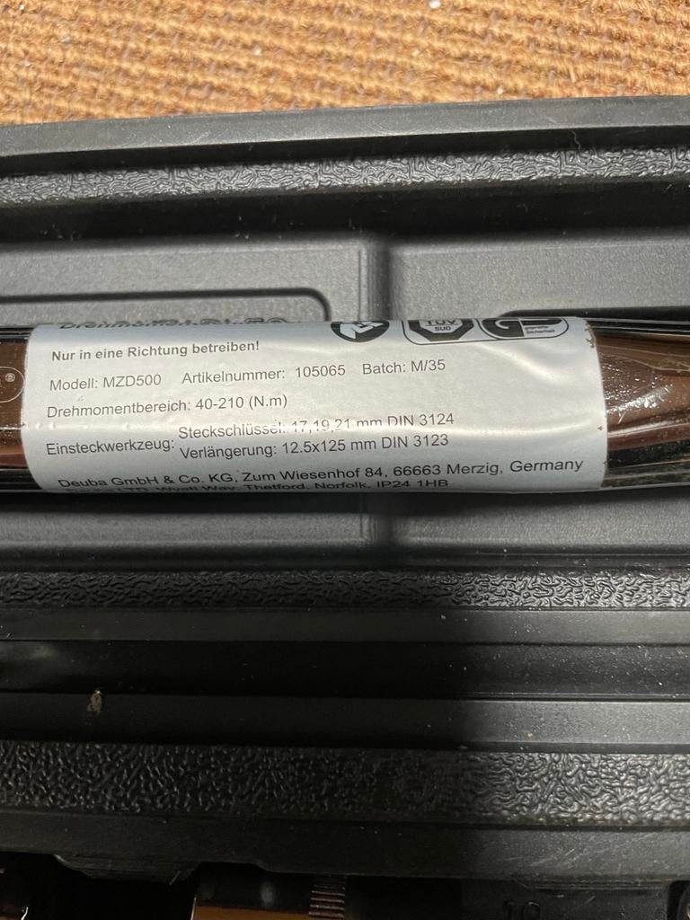 Monzana Momentsleutel MZD500 40-210 Nm met doppen, Ophalen, Zo goed als nieuw