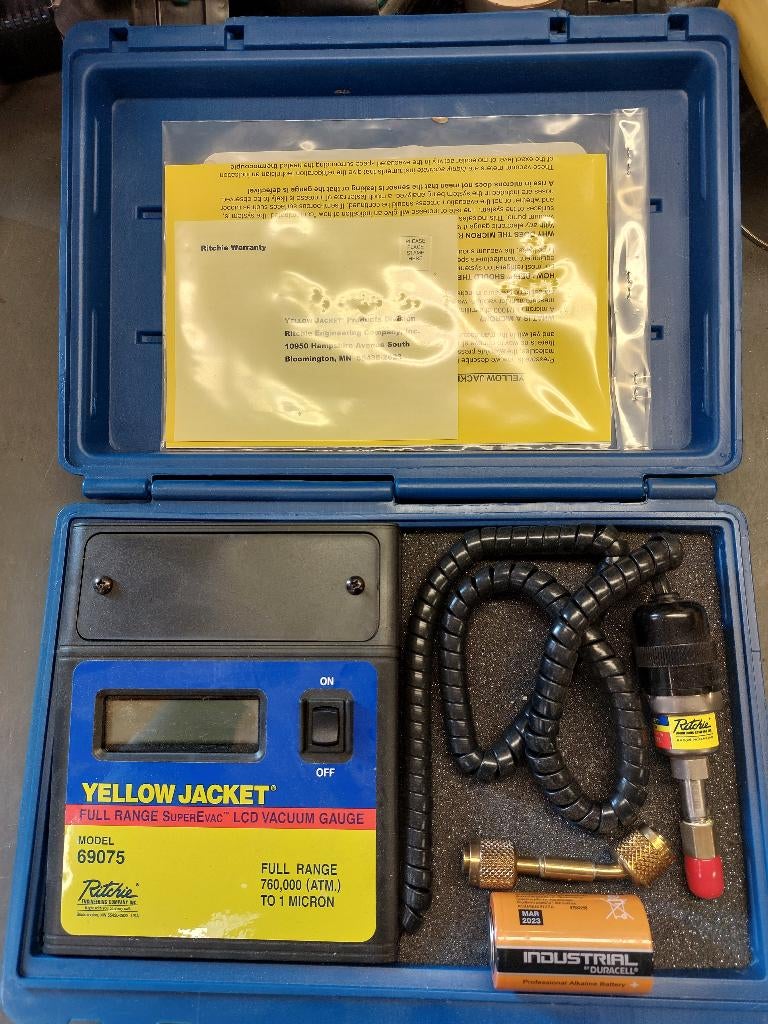 YELLOW JACKET 69075 Vacuüm meter NIEUW!, Auto diversen, Autogereedschap, ., Nieuw, Ophalen of Verzenden, .