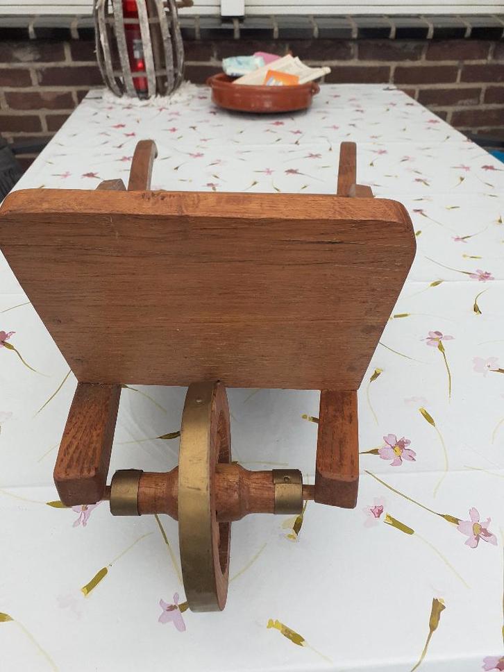 eiken sier kruiwagentje, Huis en Inrichting, Overige Huis en Inrichting, Zo goed als nieuw, Ophalen of Verzenden