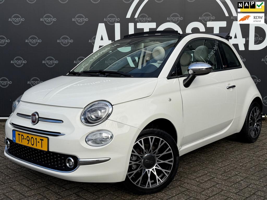 Fiat 500 C 0.9 TwinAir Turbo Collezione NL-Auto/1ste Eigenaa, Cabriolet, Leder en Stof, Wit, Origineel Nederlands